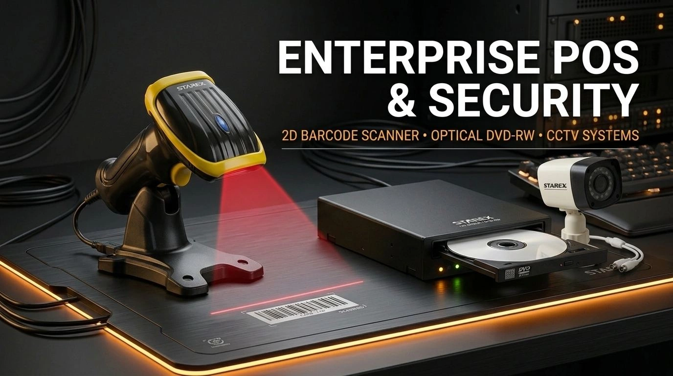 Starex GT-3013U 2D QR Scanner & 24X DVD-RW